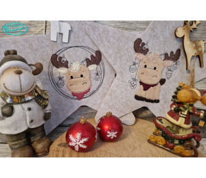 ADVENTSKALENDER 21. Türchen - Stickserie - Appli Doodle Weihnachtselch Set